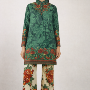 1 piece embroidered silk shirt